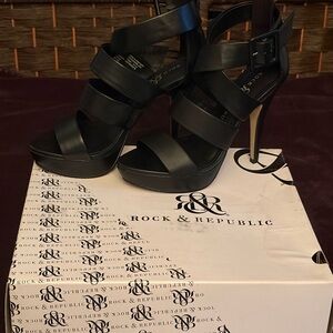 Rock & Republic Sleek Black Platform Heels